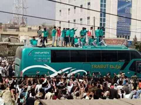 تعز .. استقبال شعبي حافل لبعثة المنتخب الوطني للناشئين