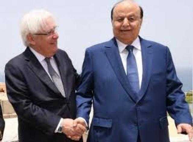 حكومة هادي تعلن رفضها لمسودة اتفاق الأمم المتحدة لإنهاء الحرب في اليمن